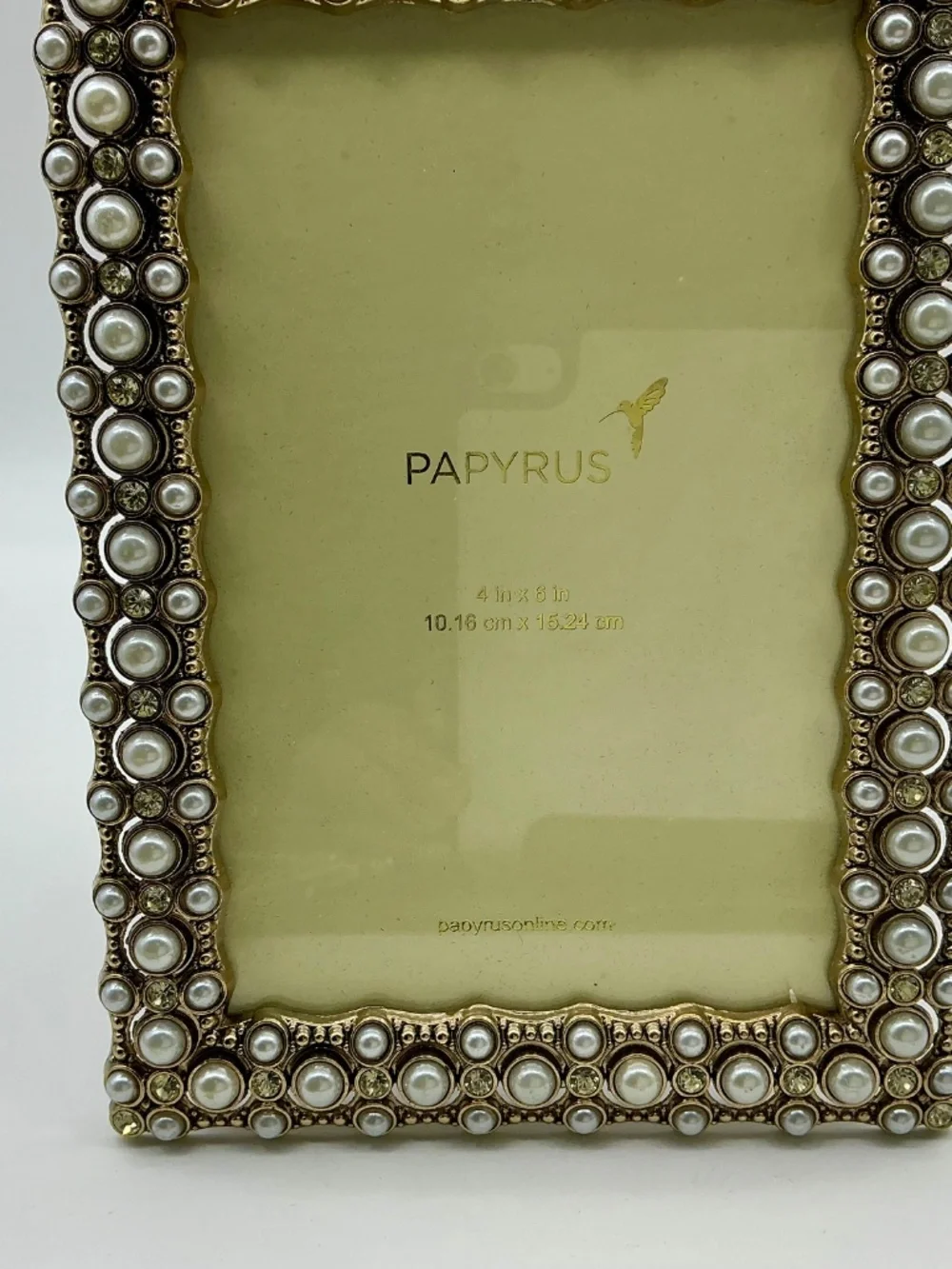 Pearl bejeweled Papyrus Frame